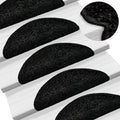 Stufenmatten 10 Stk. 56x17x3 cm Schwarz Halbrund