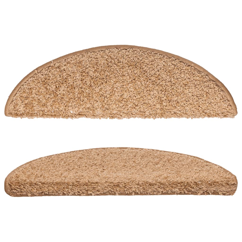 Stufenmatten 10 Stk. 56x17x3 cm Beige Halbrund