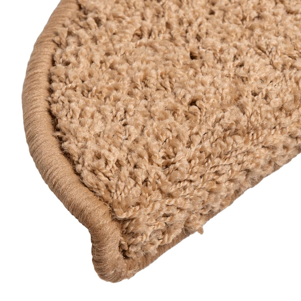 Stufenmatten 10 Stk. 56x17x3 cm Beige Halbrund