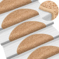 Stufenmatten 10 Stk. 56x17x3 cm Beige Halbrund