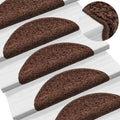 Stufenmatten 10 Stk. 56x17x3 cm Braun Halbrund