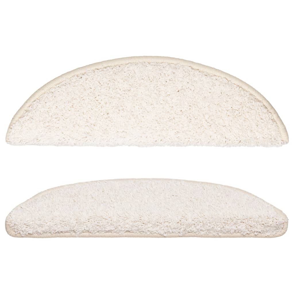 Stufenmatten 10 Stk. 56x17x3 cm Weiß Halbrund