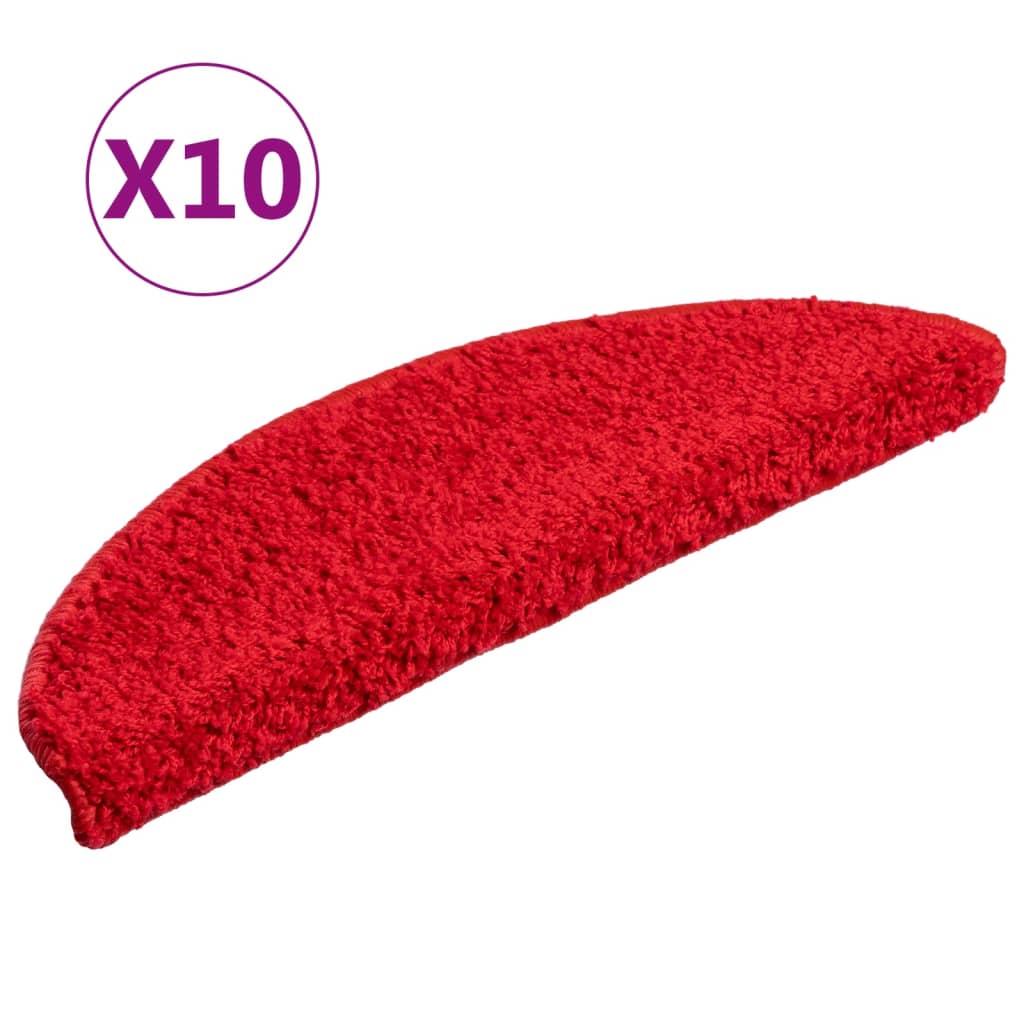 Stufenmatten 10 Stk. 56x17x3 cm Rot Halbrund