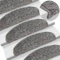 Stufenmatten 10 Stk. 65x21x4 cm Grau Halbrund Groß