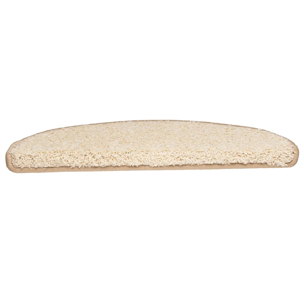 Stufenmatten 10 Stk. 65x21x4 cm Creme Halbrund Groß