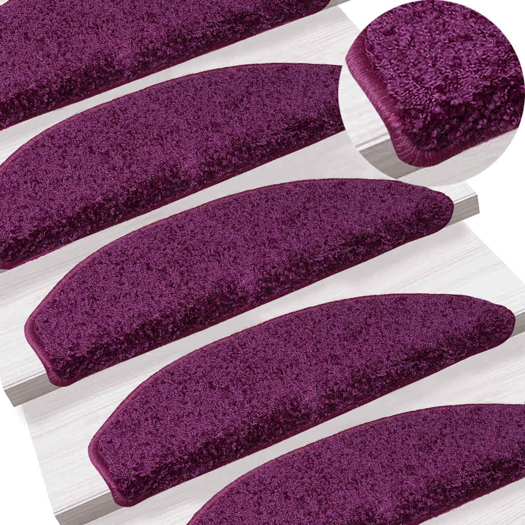 Stufenmatten 10 Stk. 65x21x4 cm Violett Halbrund Groß