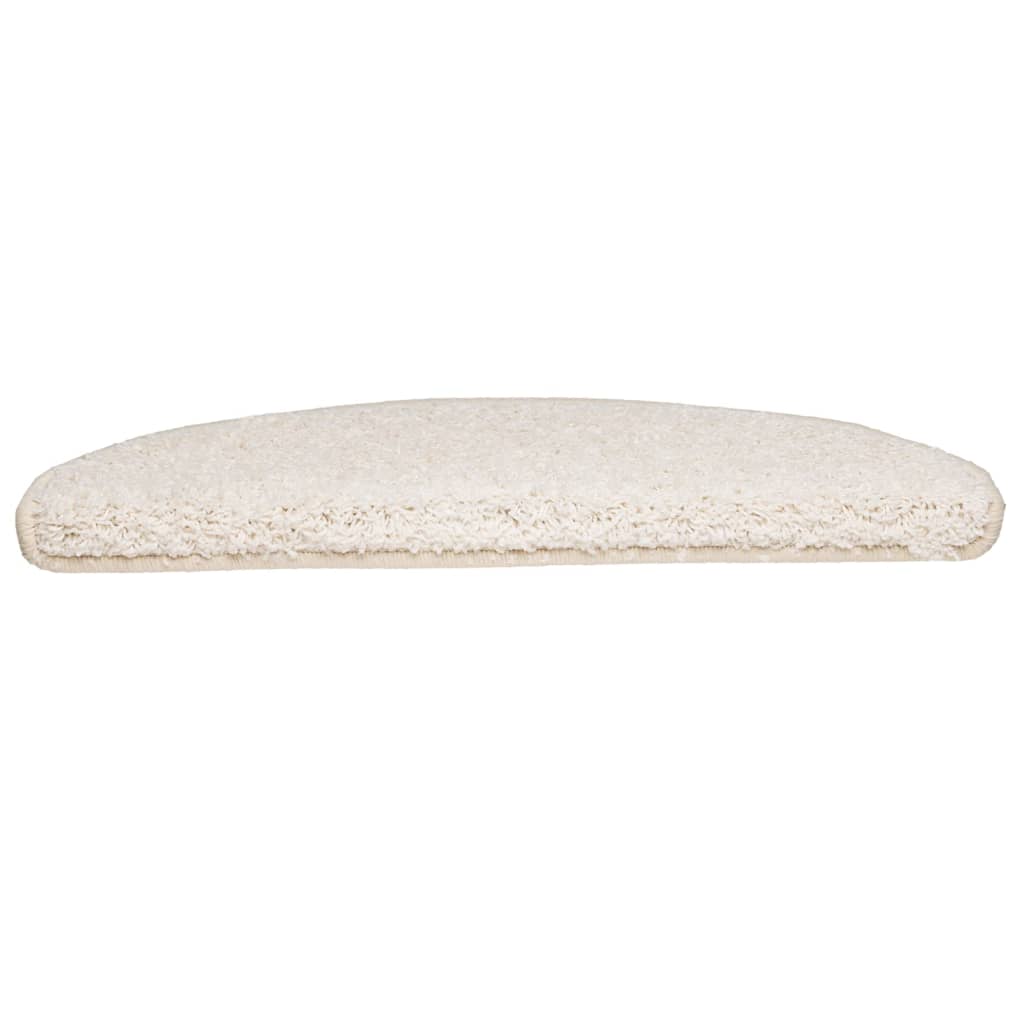 Stufenmatten 10 Stk. 65x21x4 cm Weiß Halbrund Groß