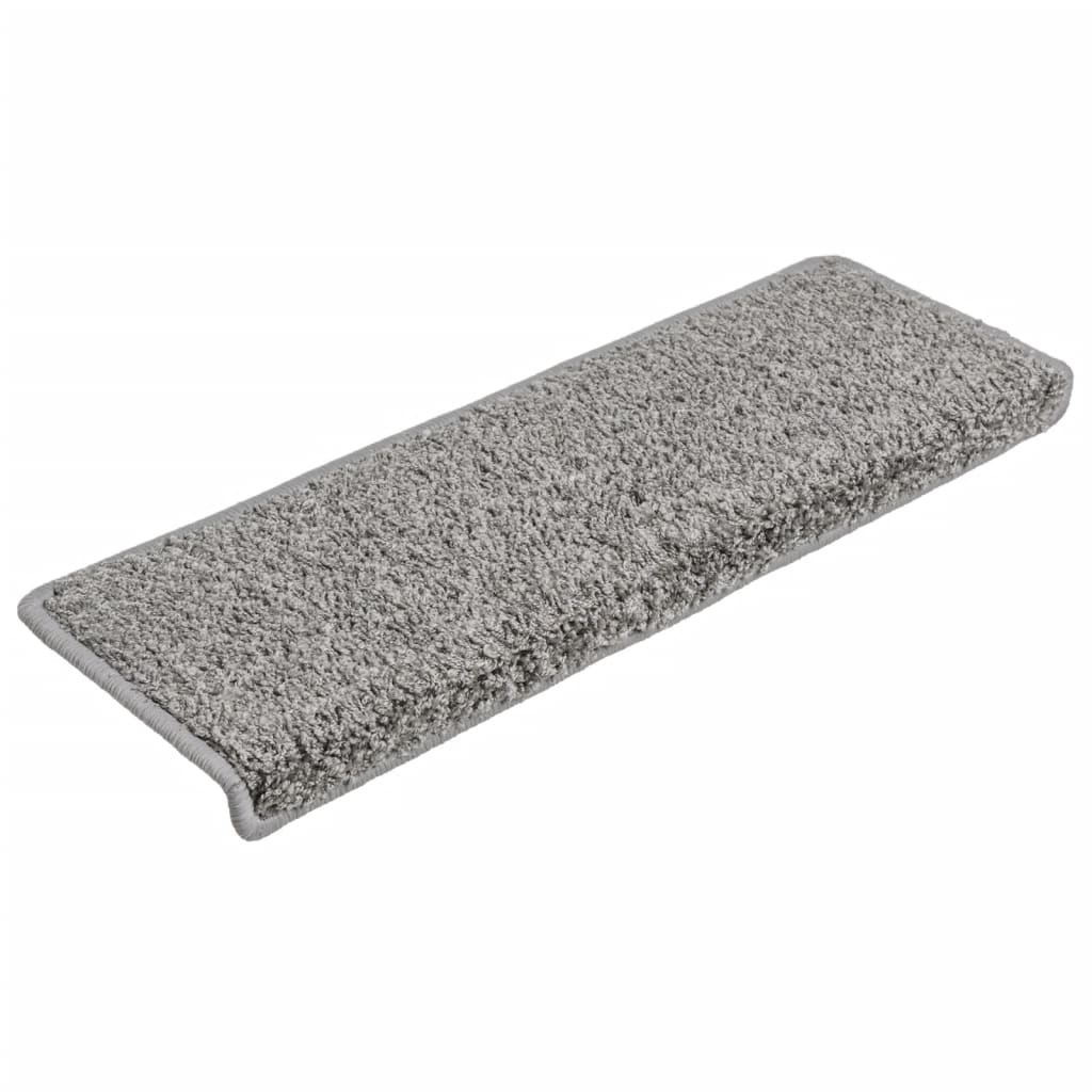 Stufenmatten 10 Stk. 65x21x4 cm Grau Rechteckiger Rand