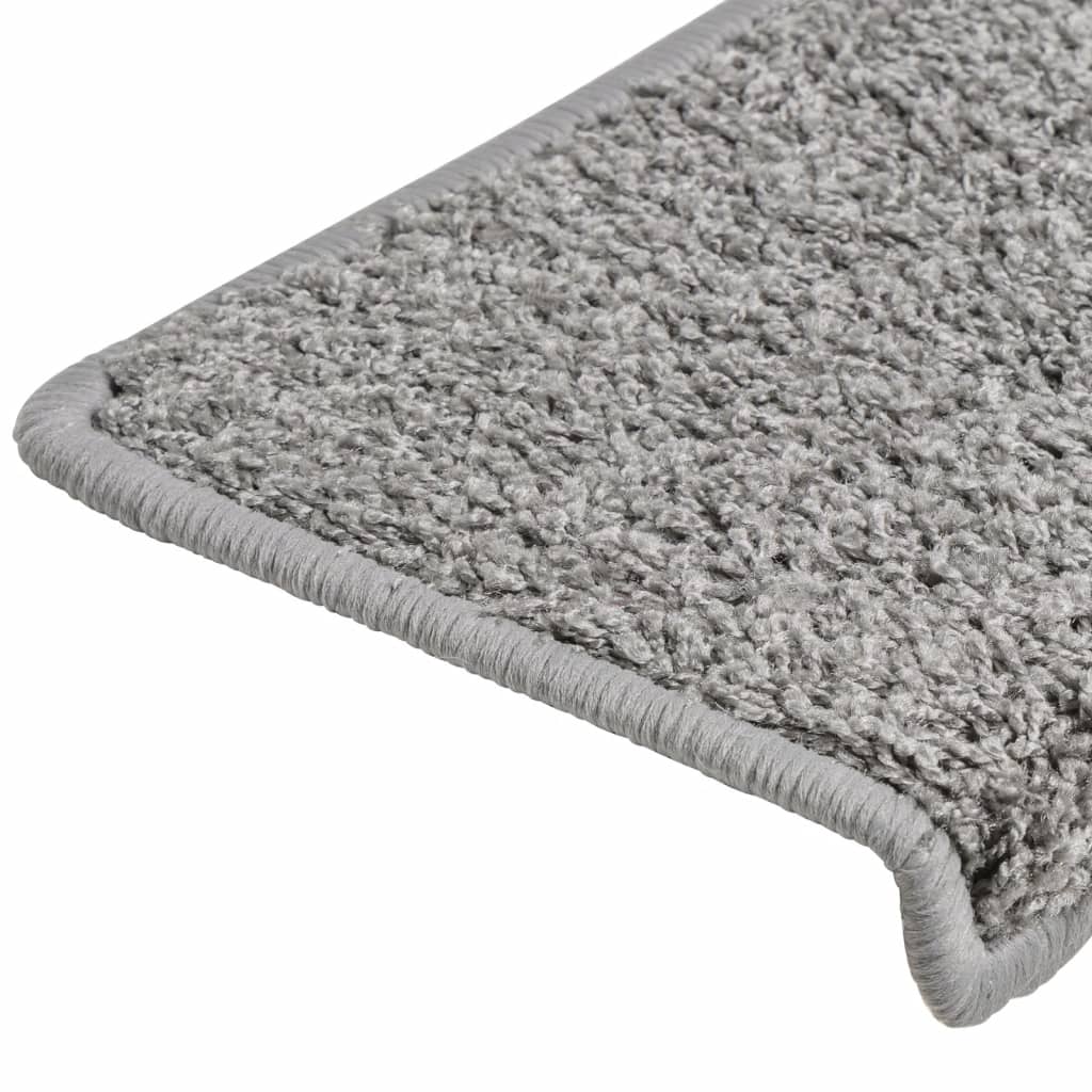 Stufenmatten 10 Stk. 65x21x4 cm Grau Rechteckiger Rand