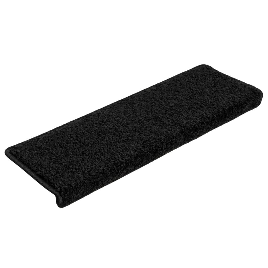 Stufenmatten 10 Stk. 65x21x4 cm Schwarz Rechteckiger Rand