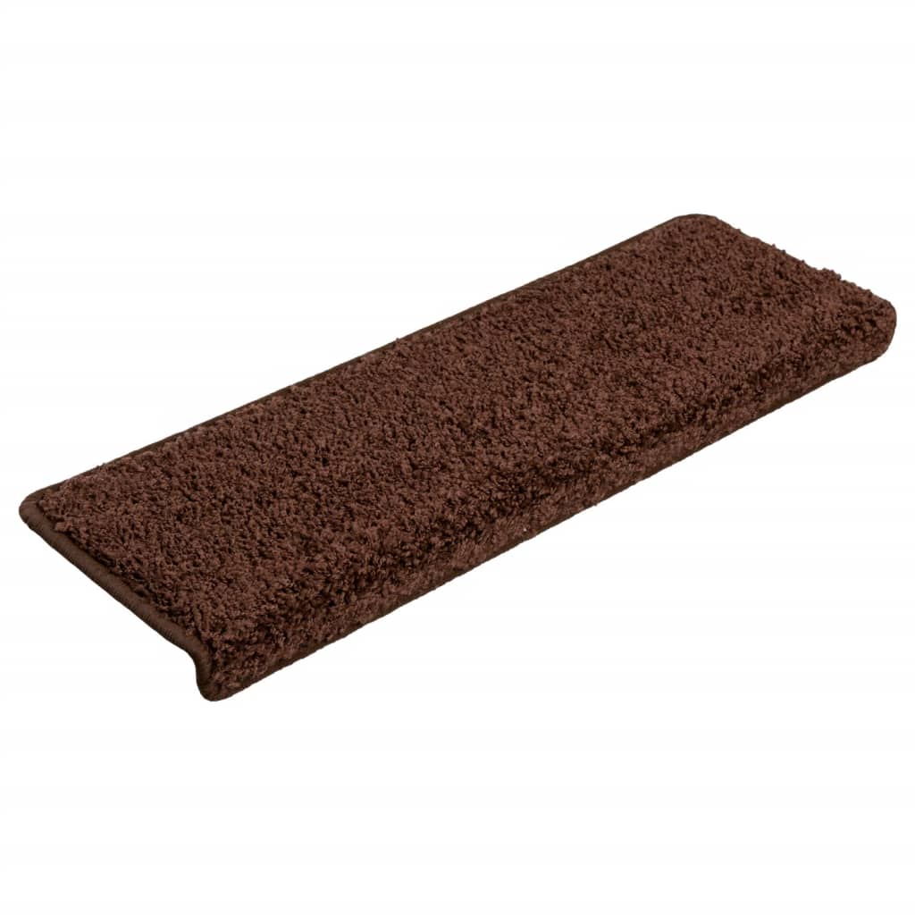 Stufenmatten 10 Stk. 65x21x4 cm Braun Rechteckiger Rand
