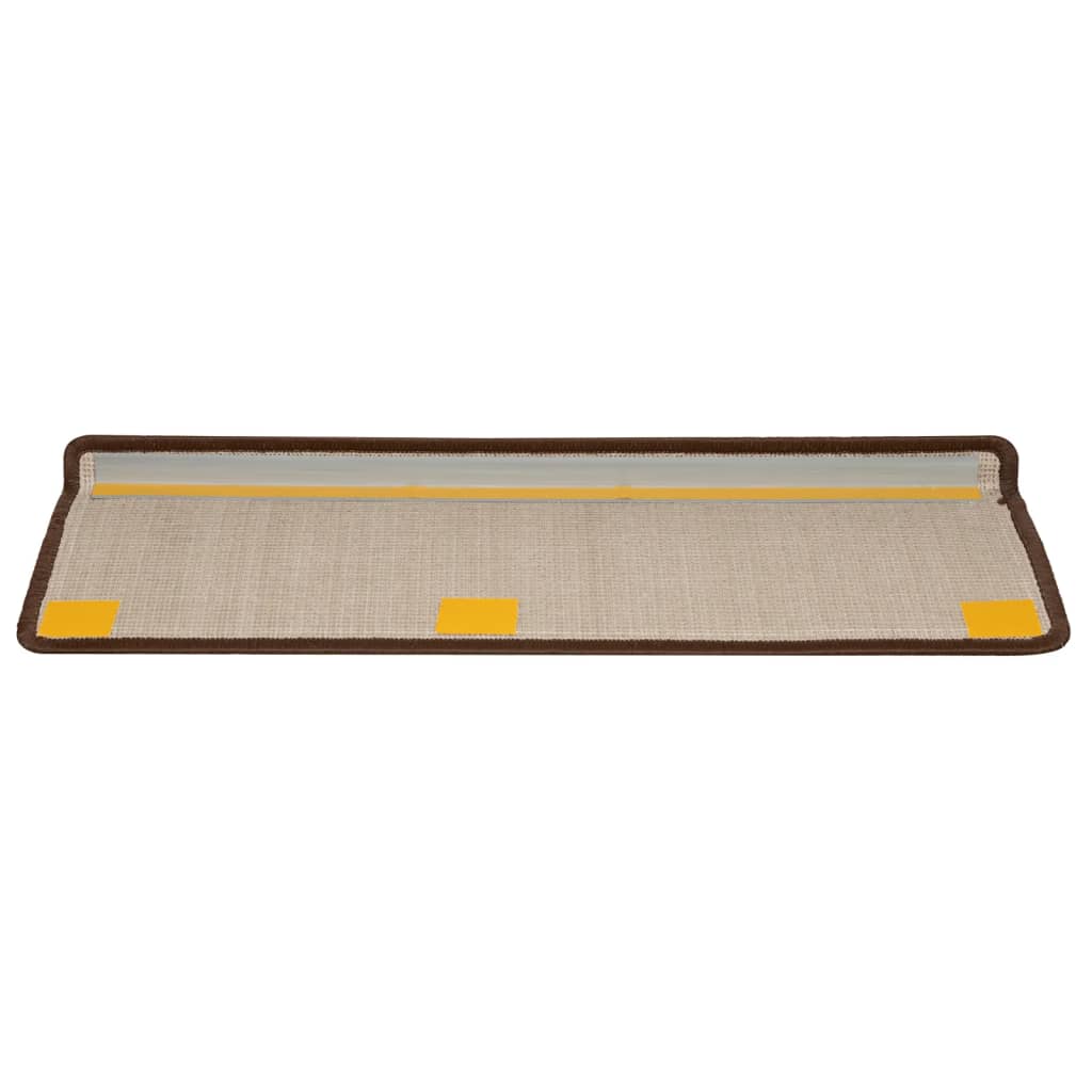 Stufenmatten 10 Stk. 65x21x4 cm Braun Rechteckiger Rand