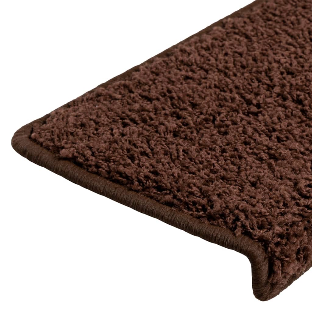 Stufenmatten 10 Stk. 65x21x4 cm Braun Rechteckiger Rand