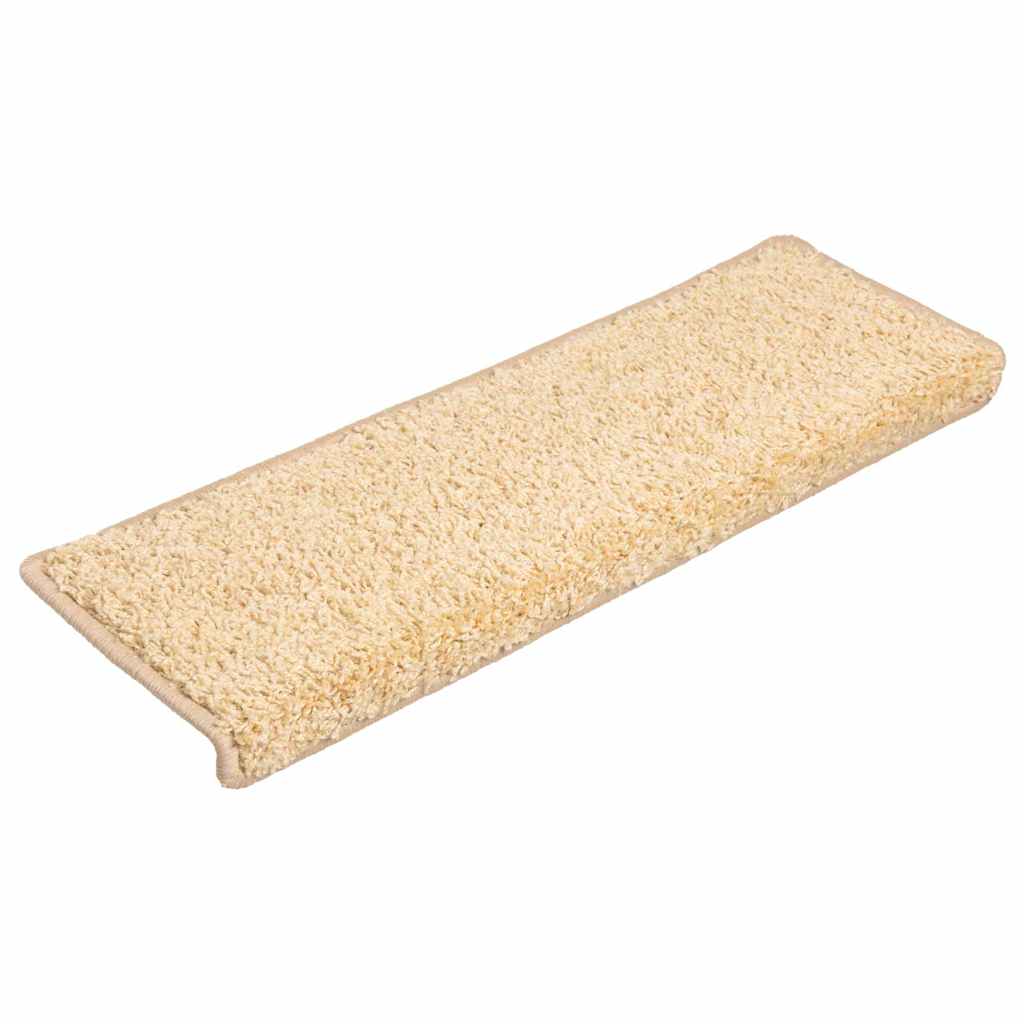 Stufenmatten 10 Stk. 65x21x4 cm Creme Rechteckiger Rand
