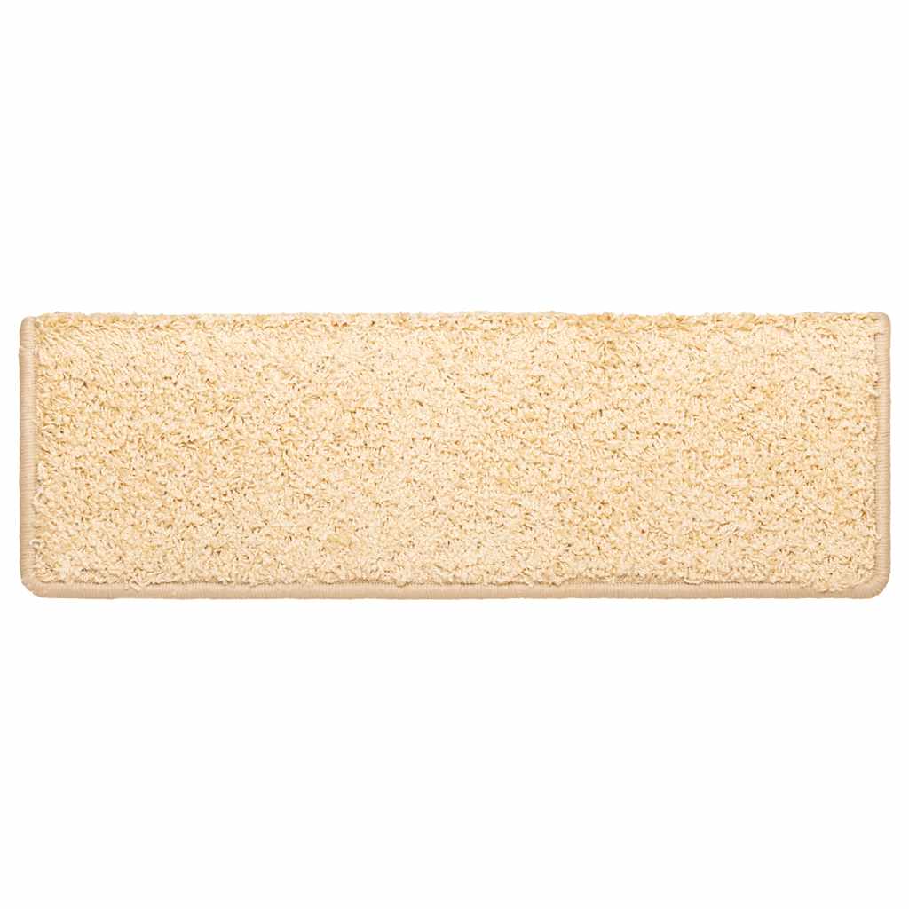 Stufenmatten 10 Stk. 65x21x4 cm Creme Rechteckiger Rand