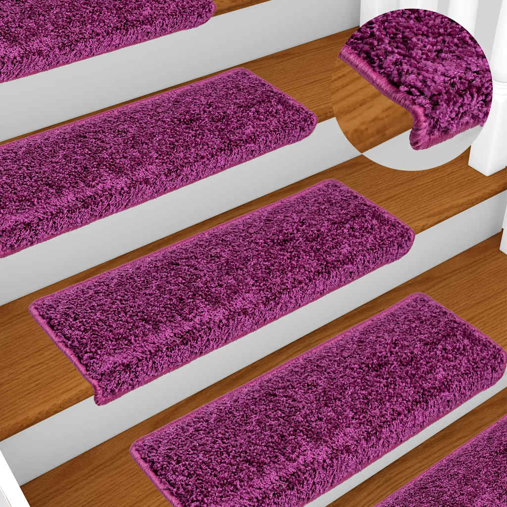 Stufenmatten 10 Stk. 65x21x4 cm Violett Rechteckiger Rand
