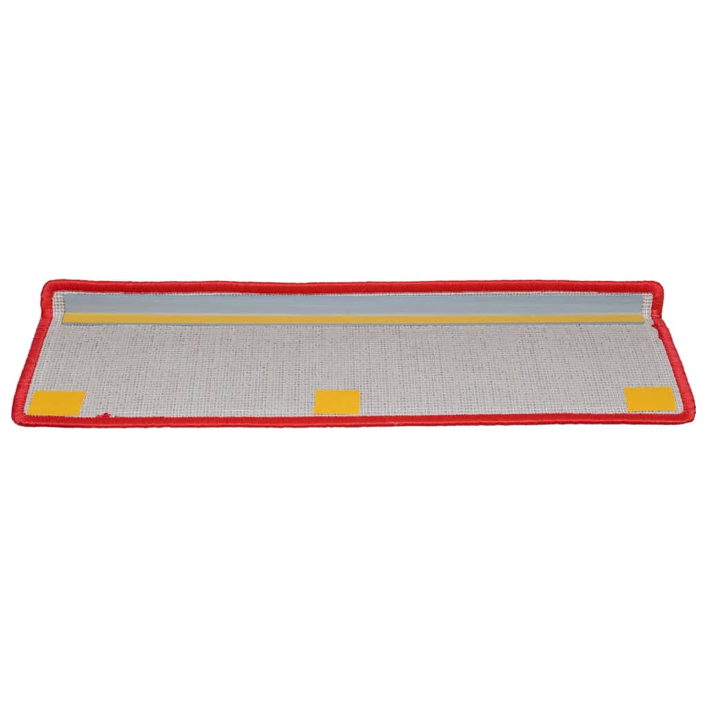 Stufenmatten 10 Stk. 65x21x4 cm Rot Rechteckiger Rand