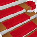 Stufenmatten 10 Stk. 65x21x4 cm Rot Rechteckiger Rand