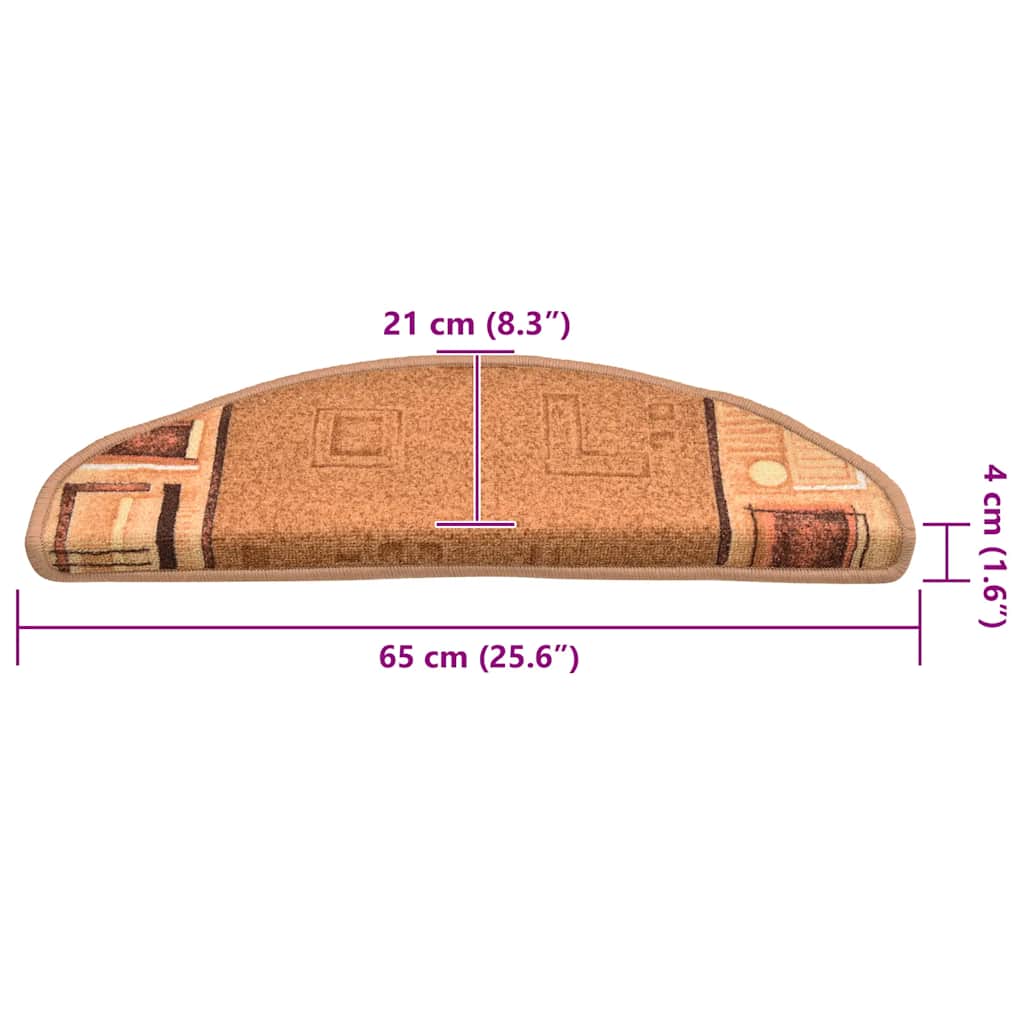 Stufenmatten Selbstklebend 10 Stk. 65x21x4 cm Beige