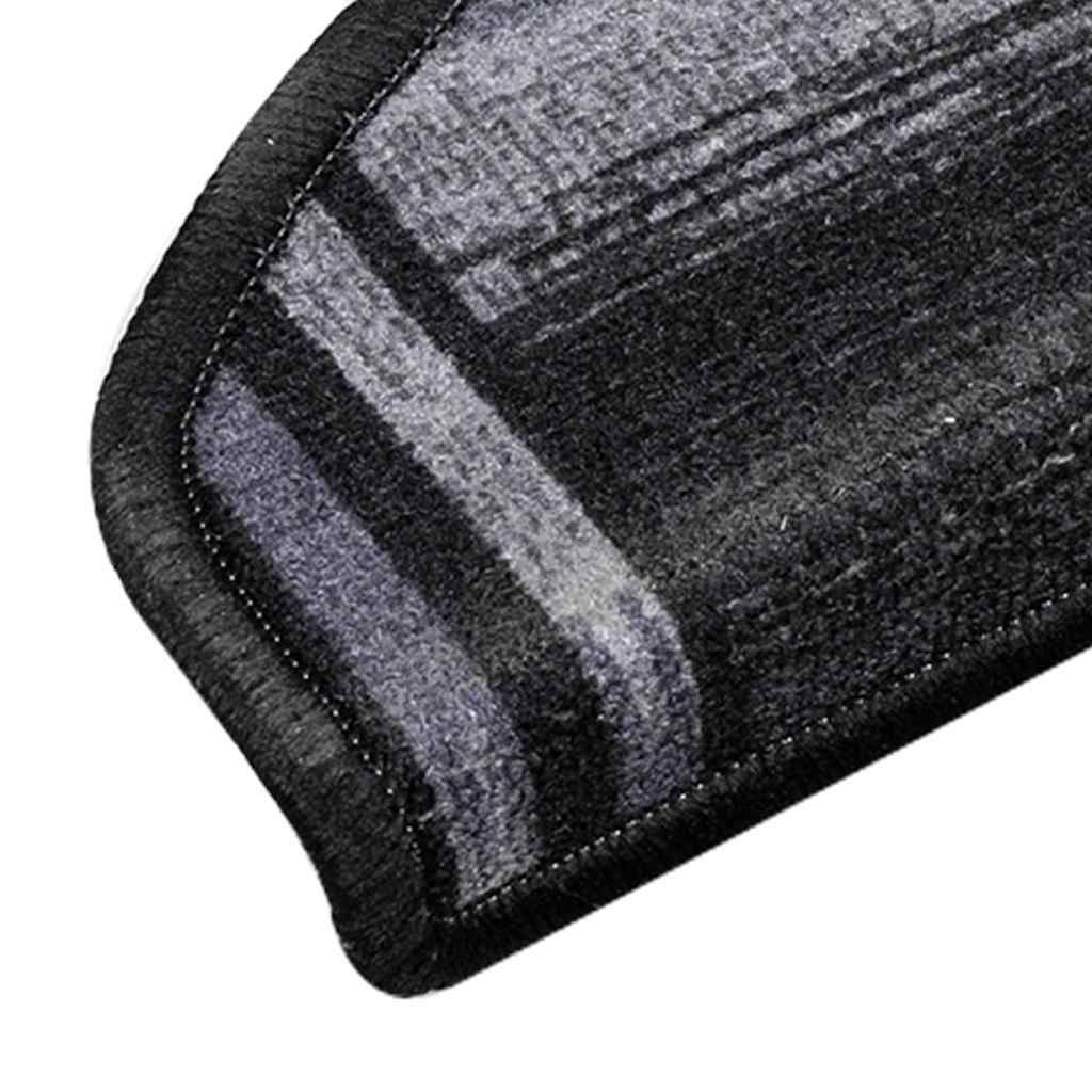 Stufenmatten Selbstklebend 5 Stk. 65x21x4 cm Schwarz Grau