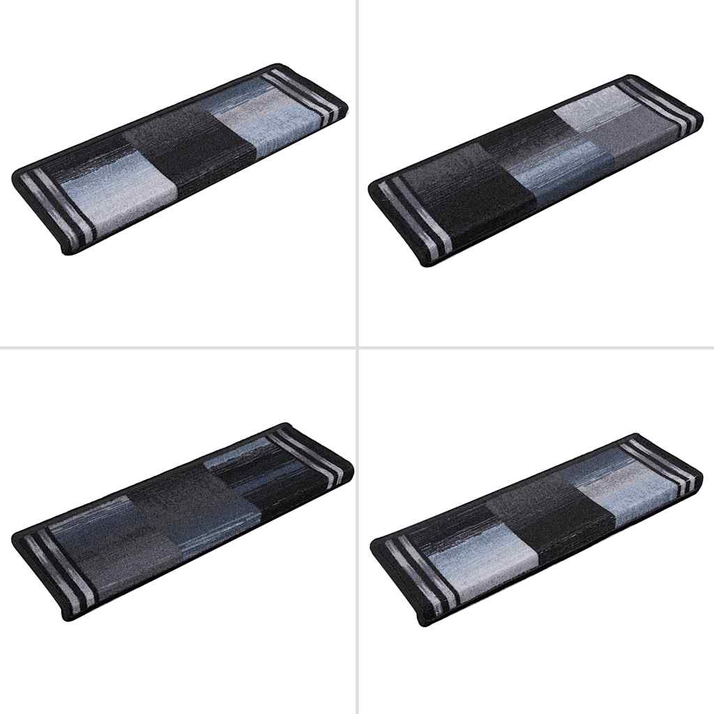 Stufenmatten Selbstklebend 5 Stk. 65x21x4 cm Schwarz Grau