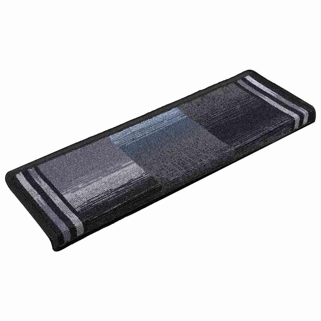 Stufenmatten Selbstklebend 10 Stk 65x21x4 cm Schwarz Grau