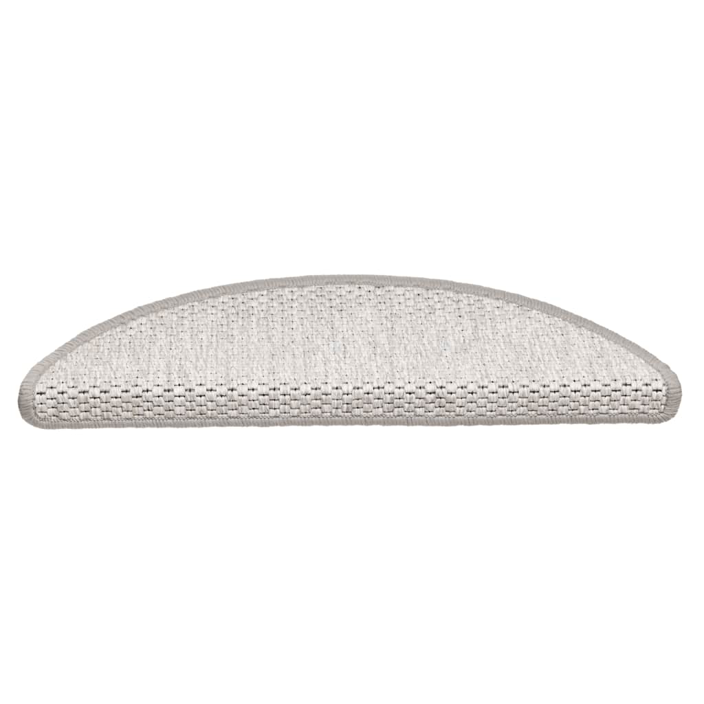 Treppenmatten Selbstklebend Sisal-Look 15 Stk. 56x17x3 Platina