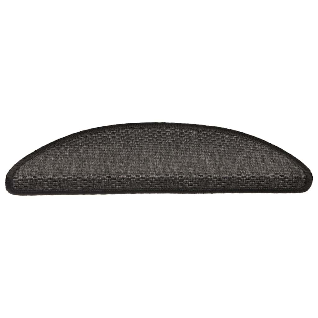 Treppenmatten Selbstklebend Sisal 15 Stk. 56x17x3 cm Anthrazit