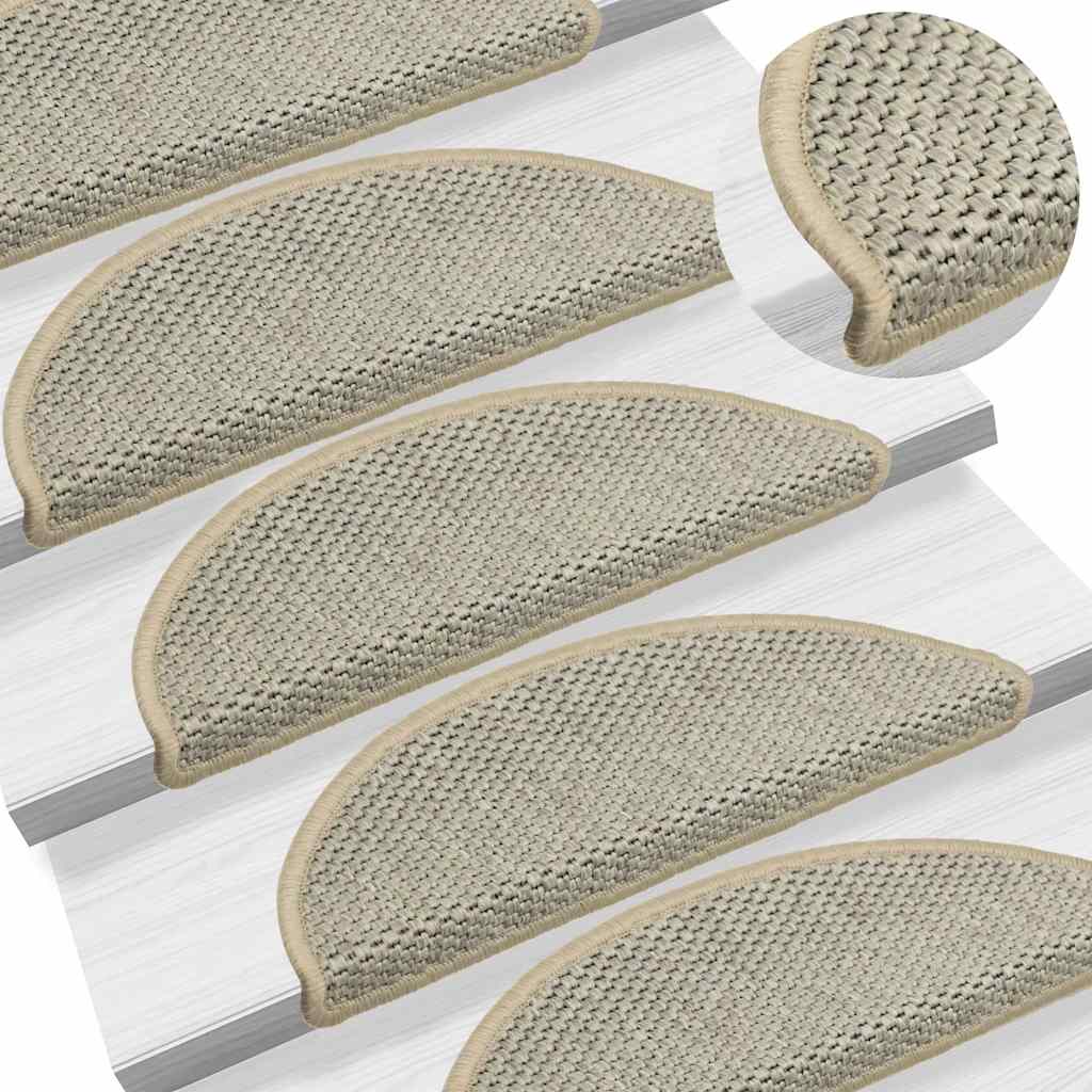 Treppenmatten Selbstklebend Sisal-Look 15 Stk 56x17x3 Hellgrün