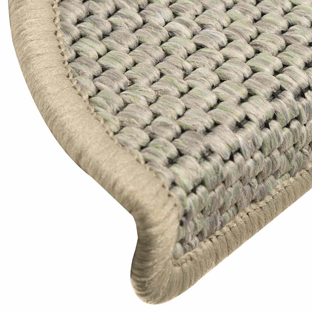 Treppenmatten Selbstklebend Sisal-Look 15 Stk 56x17x3 Hellgrün