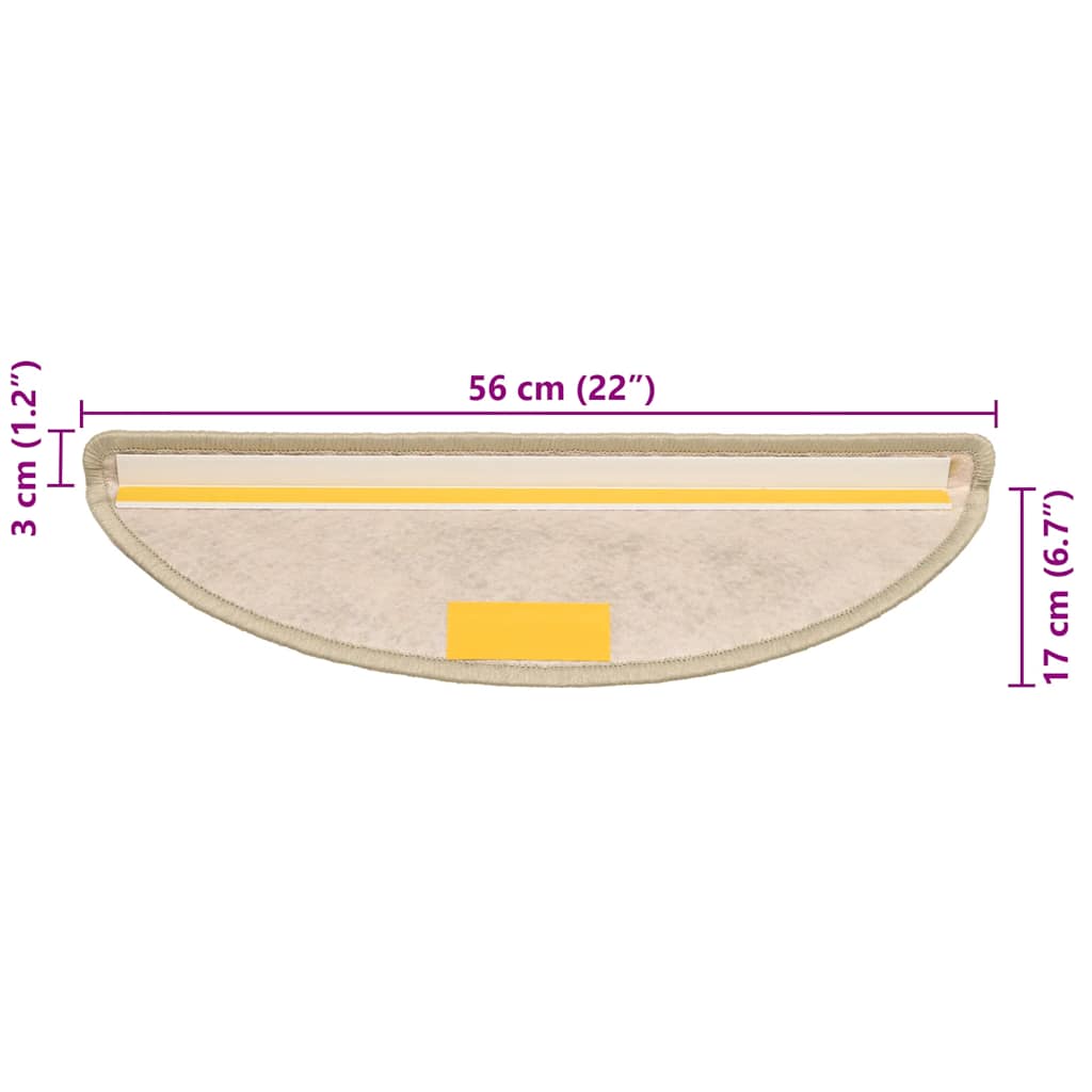 Treppenmatten Selbstklebend Sisal-Look 15 Stk 56x17x3 Hellgrün