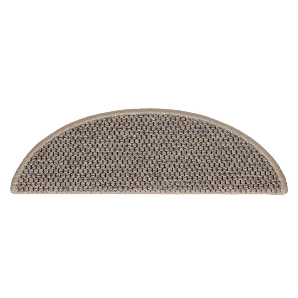 Treppenmatten Selbstklebend Sisal 15 Stk. 56x17x3cm Dunkelbeige