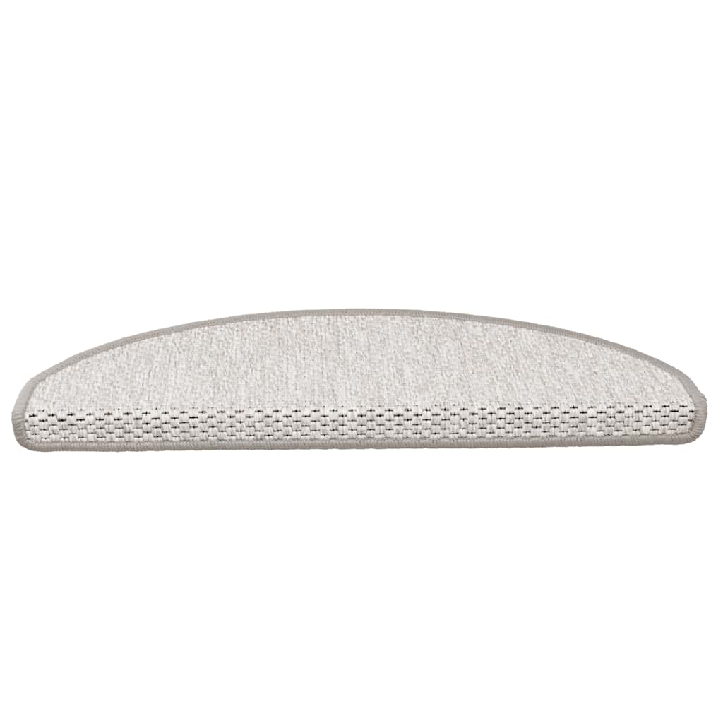 Treppenmatten Selbstklebend Sisal-Look 15 Stk. 65x21x4 Platina