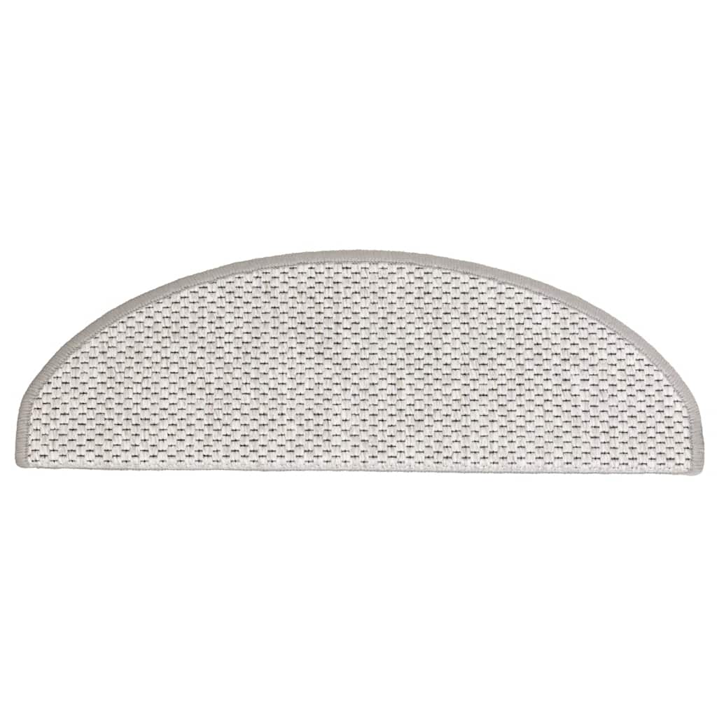 Treppenmatten Selbstklebend Sisal-Look 15 Stk. 65x21x4 Platina