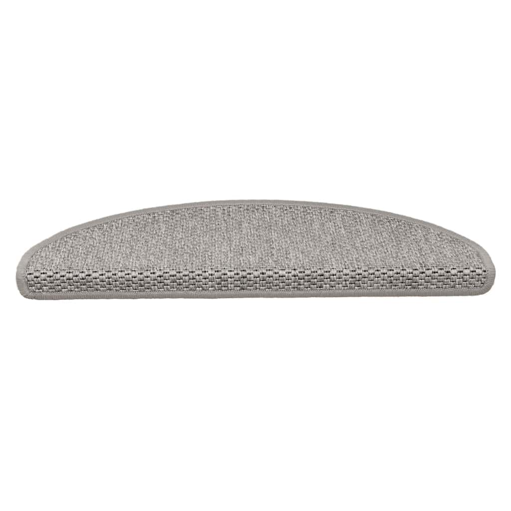 Treppenmatten Selbstklebend Sisal-Look 15 Stk. 65x21x4 Silbern