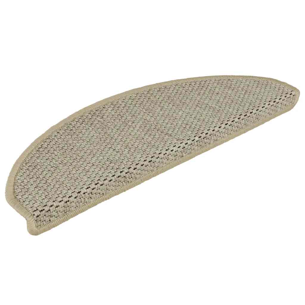 Treppenmatten Selbstklebend Sisal-Look 15 Stk 65x21x4 Hellbeige