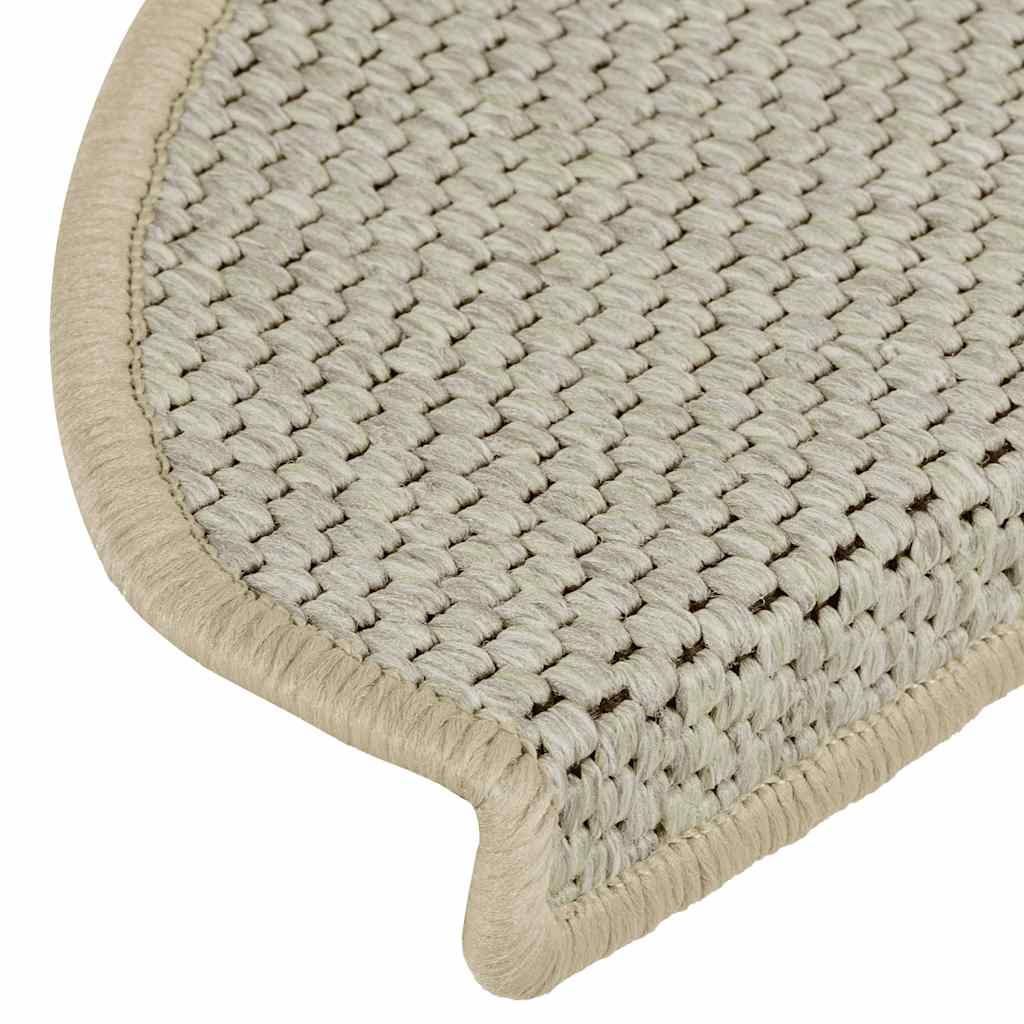 Treppenmatten Selbstklebend Sisal-Look 15 Stk 65x21x4 Hellbeige