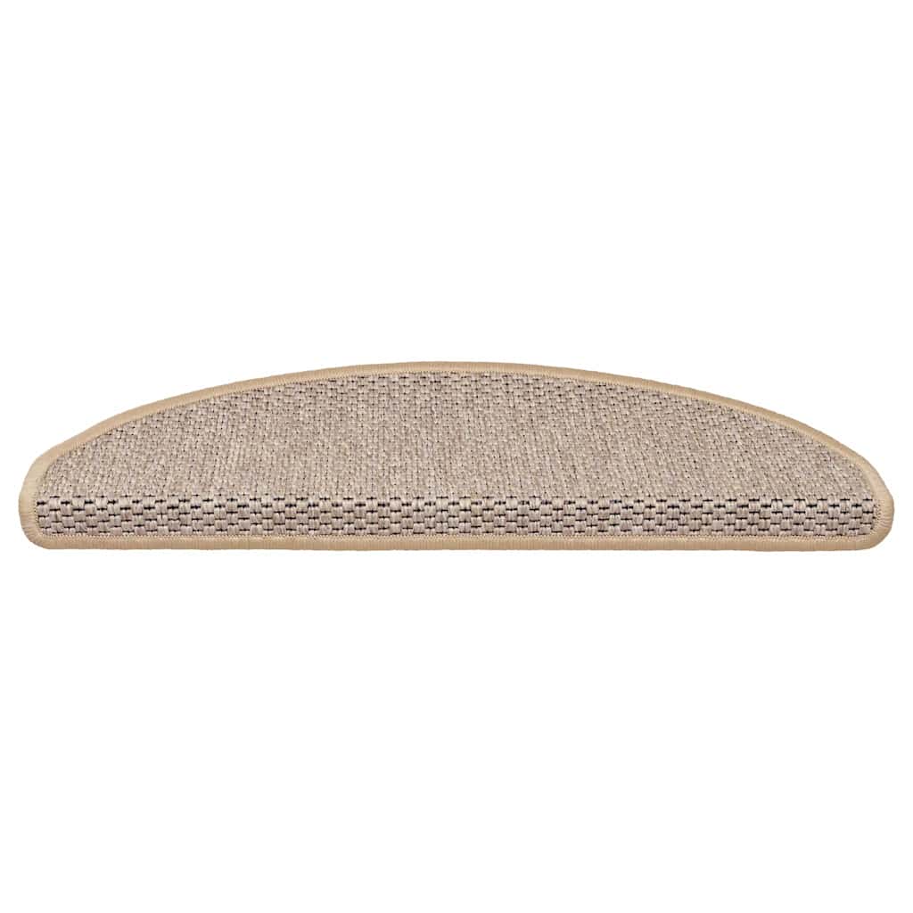 Treppenmatten Selbstklebend Sisal 15 Stk. 65x21x4 cm Hellbeige