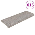 Treppenmatten Selbstklebend Sisal-Optik 15 Stk. 65x21x4 cm