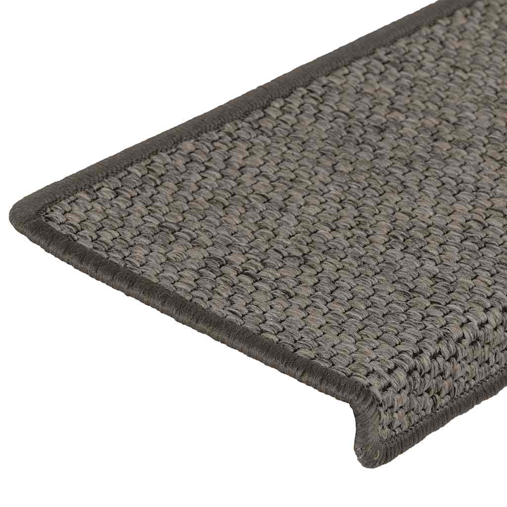Treppenmatten Selbstklebend Sisal 15Stk. 65x21x4cm Grau & Beige