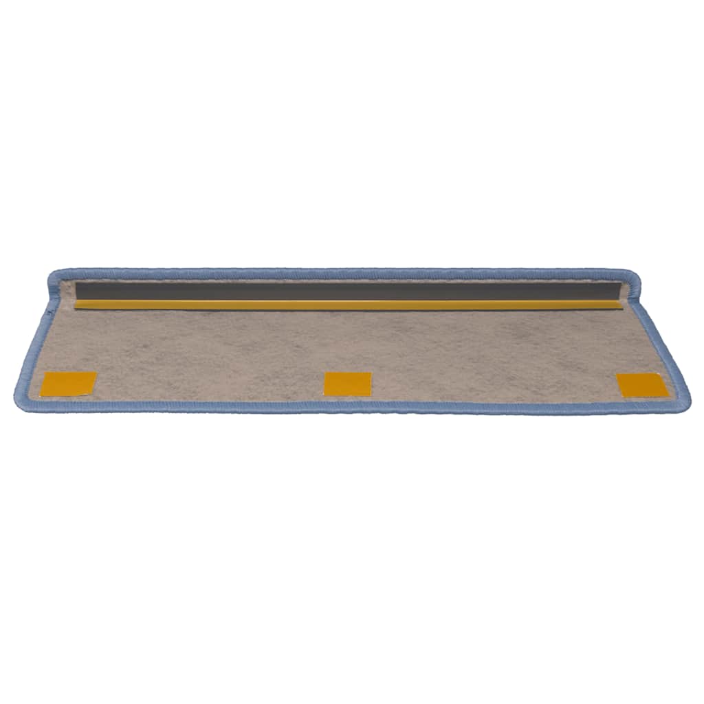 Treppenmatten Selbstklebend Sisal-Optik 15 Stk. 65x21x4 cm Blau