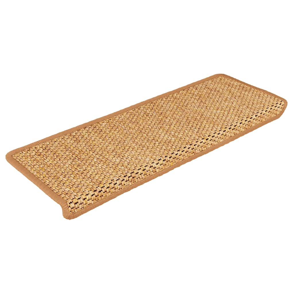 Treppenmatten Selbstklebend Sisal-Optik 15Stk. 65x21x4cm Sisal