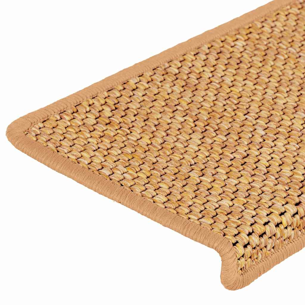 Treppenmatten Selbstklebend Sisal-Optik 15Stk. 65x21x4cm Sisal