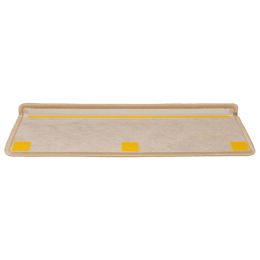 Treppenmatten Selbstklebend Sisal 15 Stk. 65x21x4 cm Hellbeige