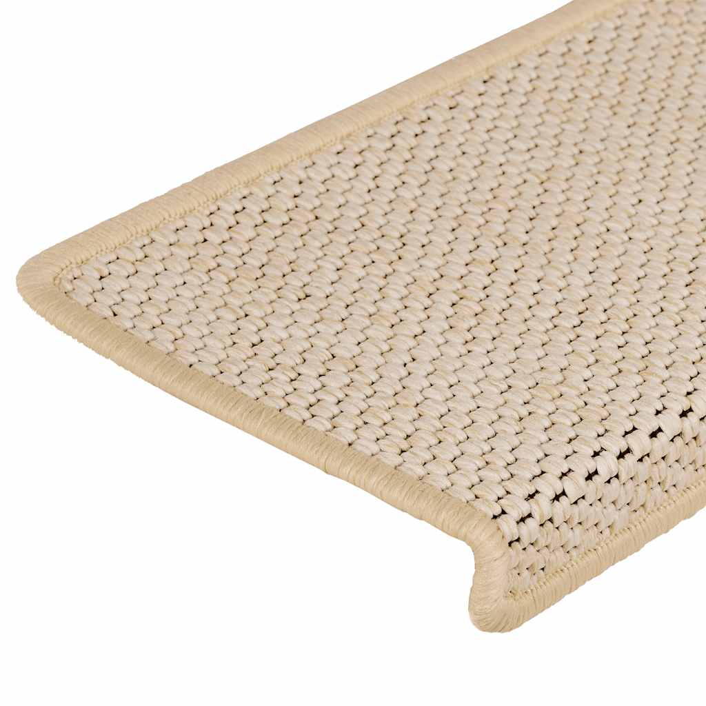 Treppenmatten Selbstklebend Sisal-Optik 15 Stk. 65x21x4cm Berber