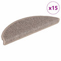 Stufenmatten 15 Stk. 56x17x3 cm Dunkelbeige Halbrund