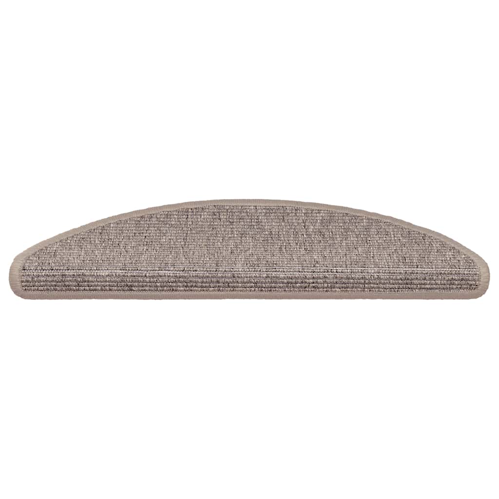 Stufenmatten 15 Stk. 56x17x3 cm Dunkelbeige Halbrund
