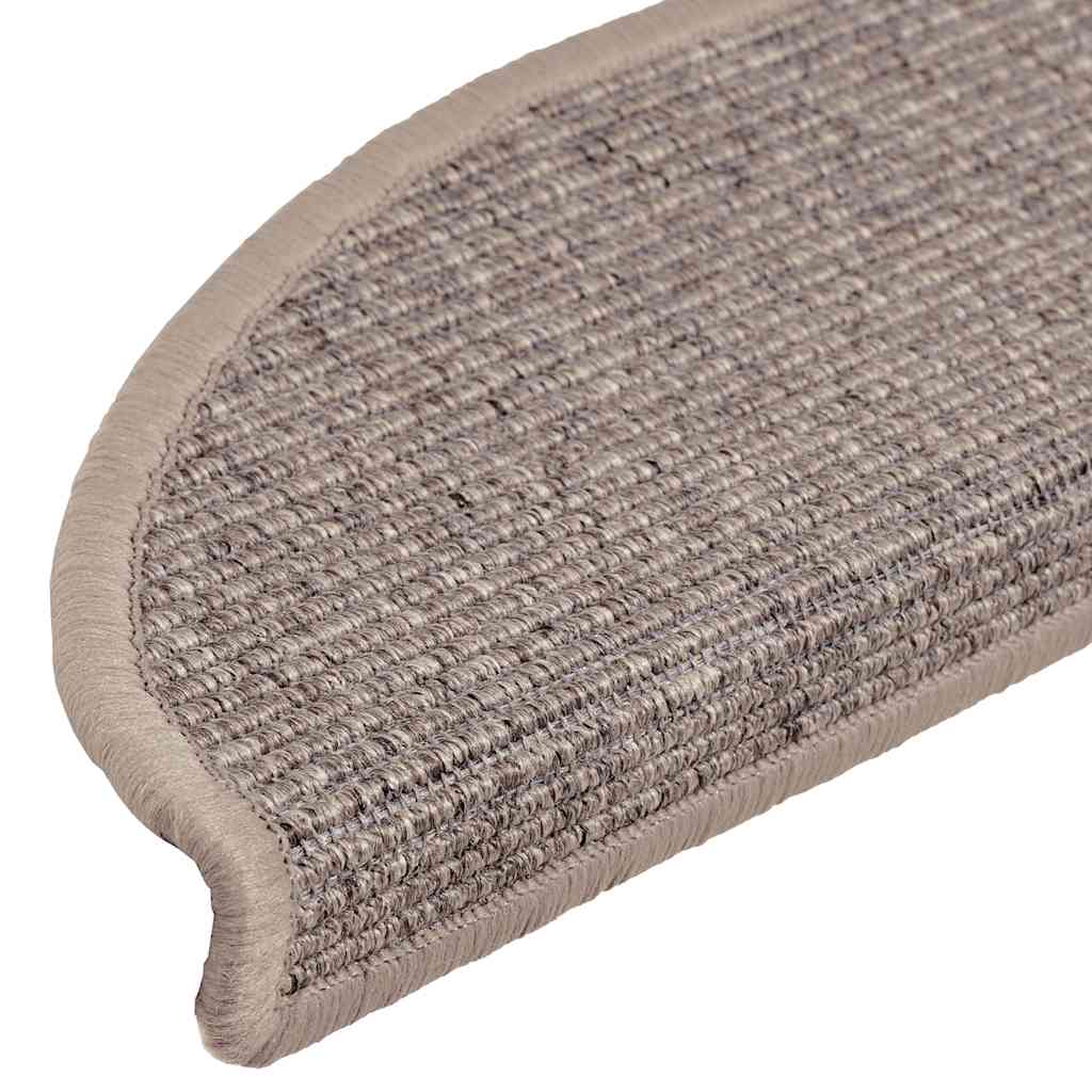 Stufenmatten 15 Stk. 56x17x3 cm Dunkelbeige Halbrund