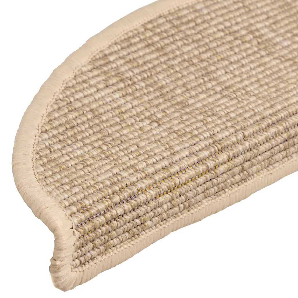 Stufenmatten 15 Stk. 56x17x3 cm Hellbeige Halbrund
