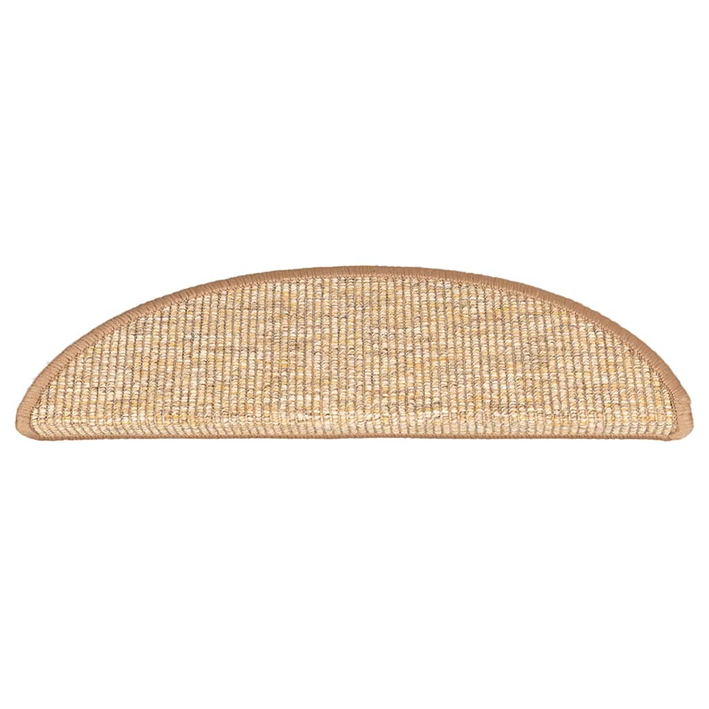 Stufenmatten 15 Stk. 56x17x3 cm Hellbraun Halbrund